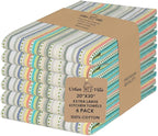 Urban Villa Kitchen Towels Beige Stripes Dish Towels by CottonTrends