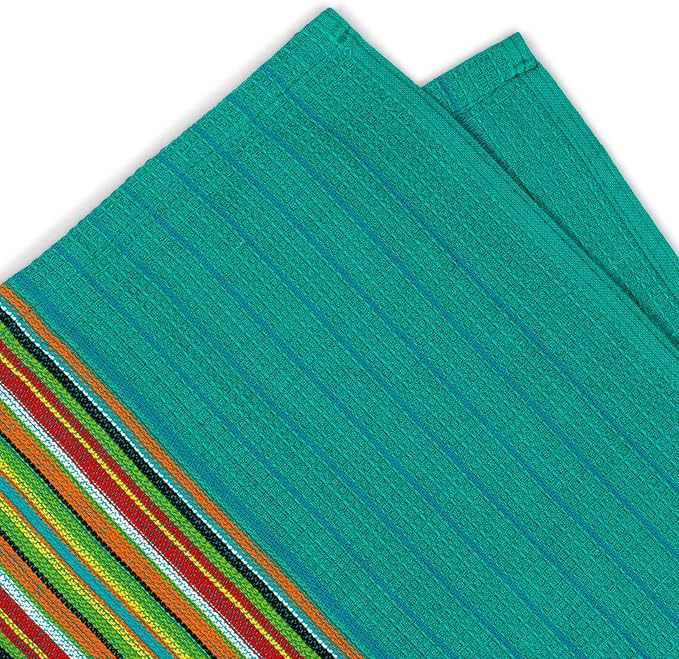 Simpli-Magic 79335 Kitchen Dish Towels, 16x27 Inches, Salsa Stripe, 8 Pack - Image 4