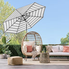 Best Choice Products 10ft Solar Polyester LED Lighted Patio Umbrella w/Tilt Adjustment and UV-Resistant Fabric - Image 2