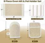 Casa Platino Pot Holders and Oven Mitts, 8-Piece – 500°F Heat Resistant Mini - Image 2
