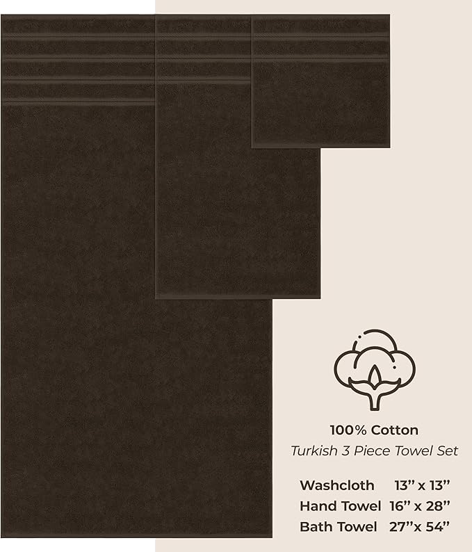 American Soft Linen Premium 3 Piece Towel Set, 1 Bath Towel 1 Hand Towel 1 - Image 4