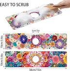 Bimkole 2 PCS Faucet Absorbent Mat, Kitchen Faucet Sink Splash Guard Wraparound - Image 2