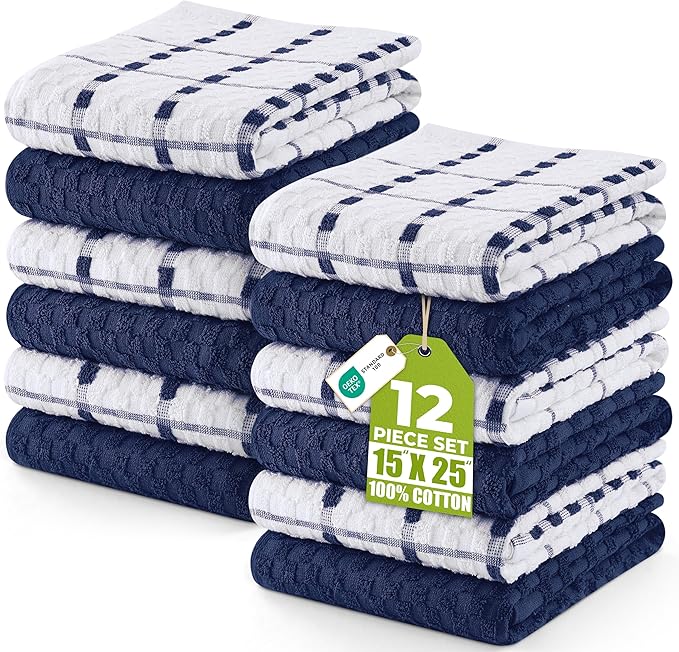 Utopia Towels - Kitchen Towels 12 Pack, 15 x 25 Inches, 100% Ring Spun Cotton by UTOPIATOWELS