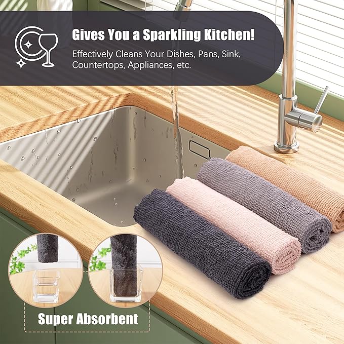 MOONQUEEN 72 Pack Microfiber Cleaning Cloth - Image 7