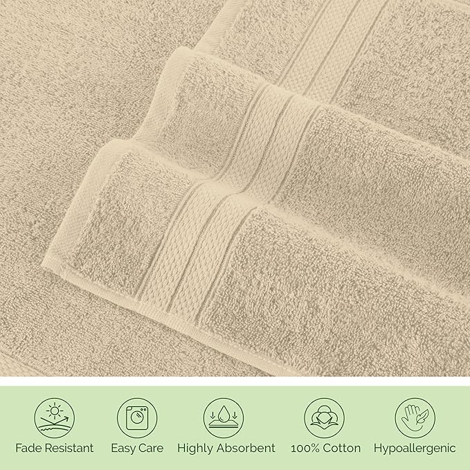 Elegant Comfort Luxury 6-Piece Towel Set, Premium Soft 100% Turkish Cotton - Image 8