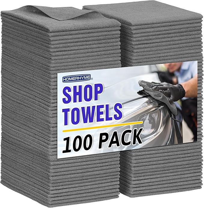 HOMERHYME Microfiber Cleaning Cloth, 100 Pack Cleaning Rags Microfiber Towel by HOMERHYME
