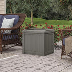 Suncast Outdoor Storage Box - 22 Gallon Stone Gray Resin Outdoor Deck Box with Seat, Weatherproof Patio Storage Bin Container for Keeping Cushions, Tools, & Towels for Pool, Yard, & Garden - Image 9