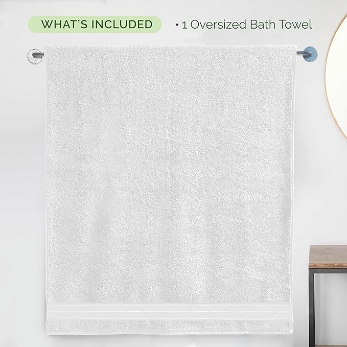 Elegant Comfort Three Line Popcorn Extra Large Luxury Bath Towel - Image 5