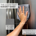 Claro Stainless Steel Cleaner Cloth 8-Pack – Microfiber Cleaning Cloths - Image 3