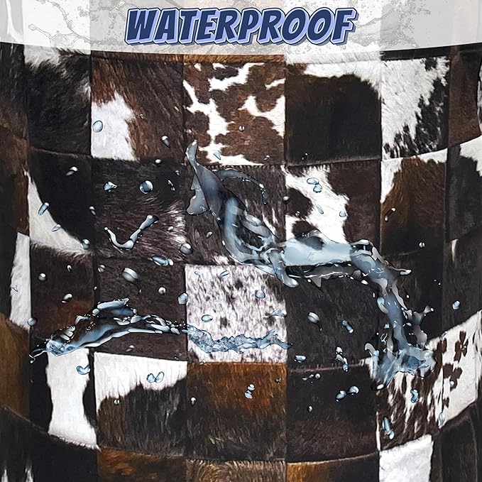Personalise Cow Print Laundry Basket Oxford Cloth Animal Cowhide Laundry Hamper - Image 4