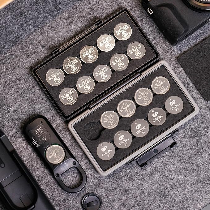 JJC CR2032 CR2025 Battery Case Holder Storage, Water-Resistant Anti-Shock - Image 8