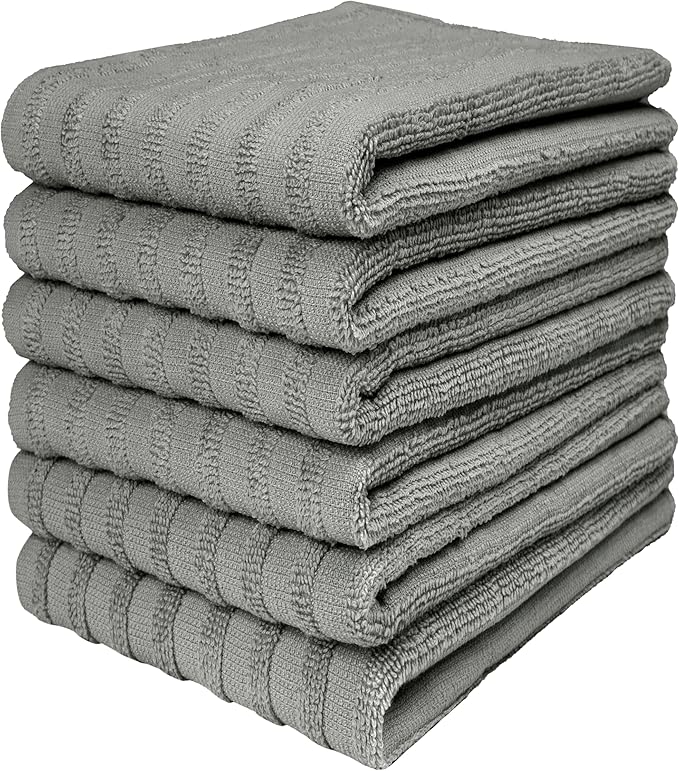 Premium Kitchen Towels | Large Cotton Dish Towels 400 GSM | Highly Absorbent by BumbleTowels