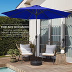 Best Choice Products 10ft Outdoor Table Compatible Steel Polyester Market Patio Umbrella w/Crank and Easy Push Button Tilt - Image 3