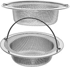2 Pack - 4.5" Top / 3" Basket - Kitchen Sink Drain Strainer Stainless Steel by HilltopProducts