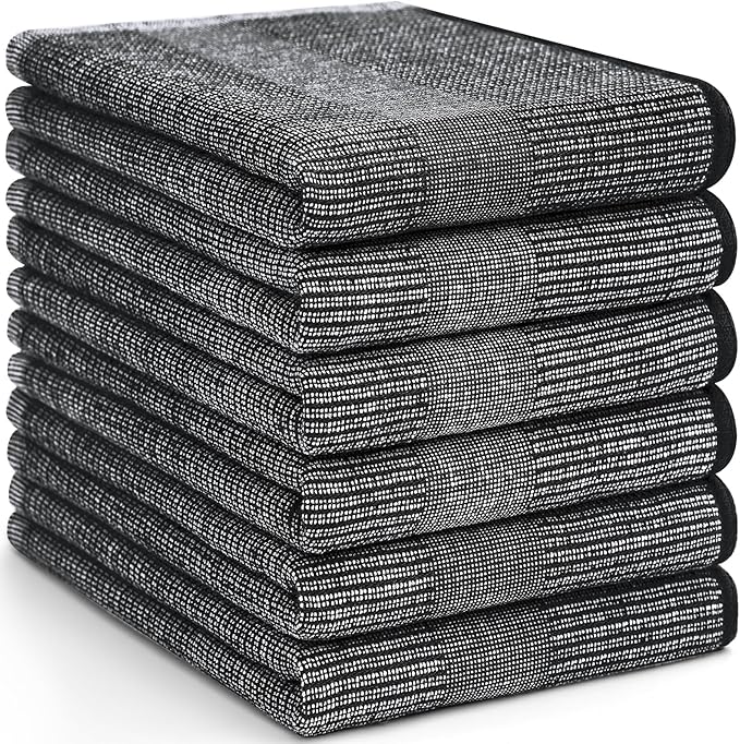 Homaxy Premium Kitchen Towels, Large Cotton Kitchen Hand Towels, Flat and Terry - Image 8