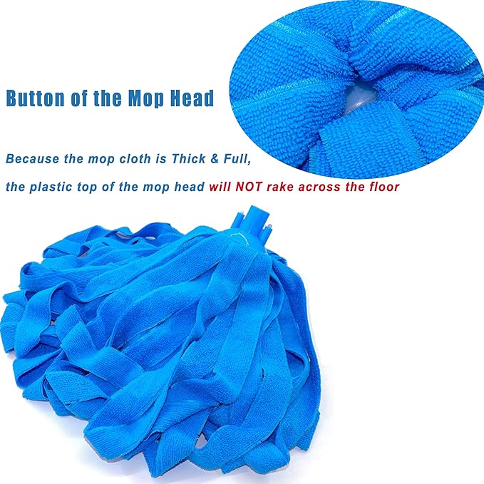 Microfiber Cloth String Mop Head Refill, Loop End Screw On Mop Head Compatible - Image 6