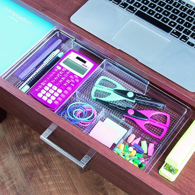iDesign Expandable Vanity Drawer Organizer, The Clarity Collection – 11.25” to - Image 7