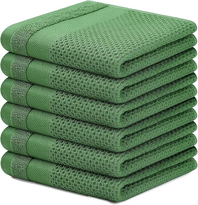 Homaxy 100% Cotton Dish Cloths, 6 Pack by Homaxy
