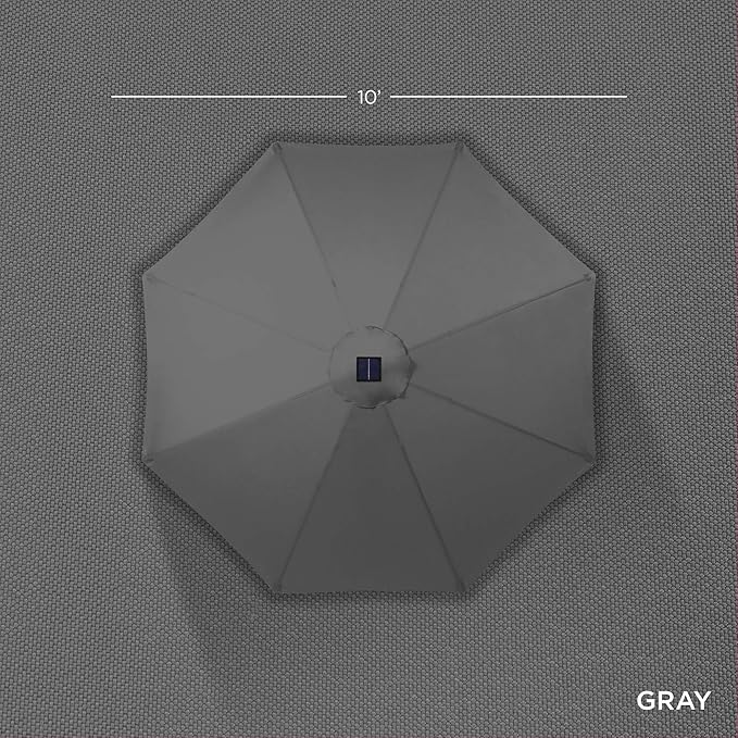 Best Choice Products 10ft Solar Polyester LED Lighted Patio Umbrella w/Tilt Adjustment and UV-Resistant Fabric - Image 4