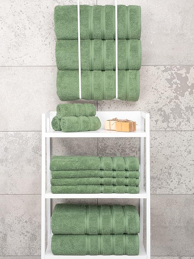American Soft Linen Luxury 4 Piece Bath Towel Set, 600 GSM 100% Cotton Turkish - Image 7