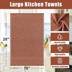 Homaxy Premium Kitchen Towels, Large Cotton Kitchen Hand Towels, Flat and Terry - Image 8