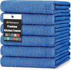 Homaxy Premium Kitchen Towels, Large Cotton Kitchen Hand Towels, Flat and Terry by Homaxy