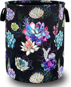 Colorful Cactus Flowers Laundry Basket Oxford Cloth Cactus Laundry Hamper by Unknown