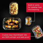 Rubbermaid Brilliance Glass Food Storage Containers, Leak-Proof - Image 5