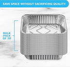 MontoPack Aluminum Foil Pans Half Size Roasting Chafing Pan | Bulk 30 Pack of - Image 3
