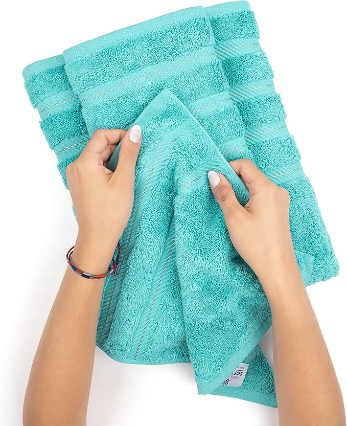 American Soft Linen Luxury 6 Piece Towel Set, 2 Bath Towels 2 Hand Towel 2 - Image 6