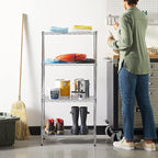 Amazon Basics 4-Shelf Adjustable Storage Shelving Unit for Garage, Steel Wire Rack, 200 Pound Loading Capacity per Shelf, 13.4"D x 23.2"W x 48"H, Chrome - Image 2