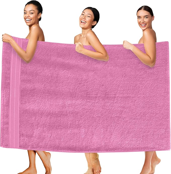 Elegant Comfort Three Line Popcorn Extra Large Luxury Bath Towel by ELEGANTCOMFORT