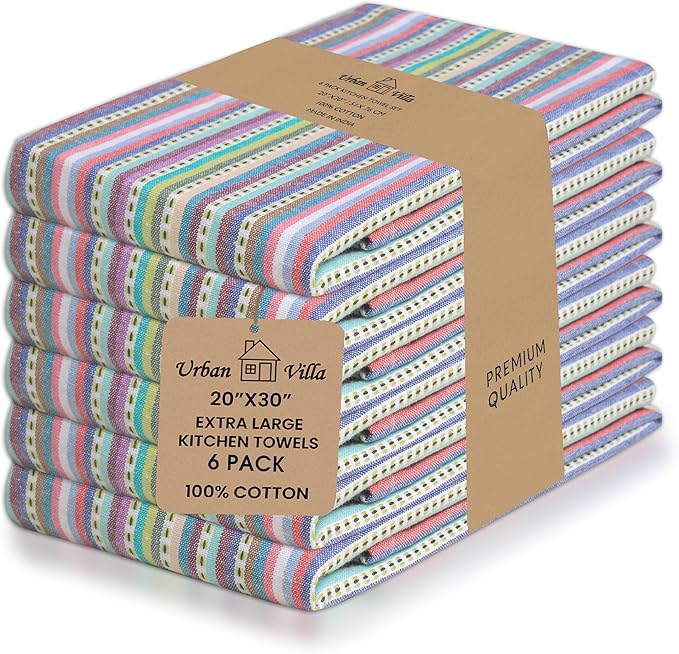 Urban Villa Kitchen Towels 100% Cotton Dish Towels by CottonTrends