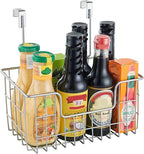 Wire Hanging Storage Basket 2 Packs, Wall Mounted Kitchen Bathroom Storage - Image 3