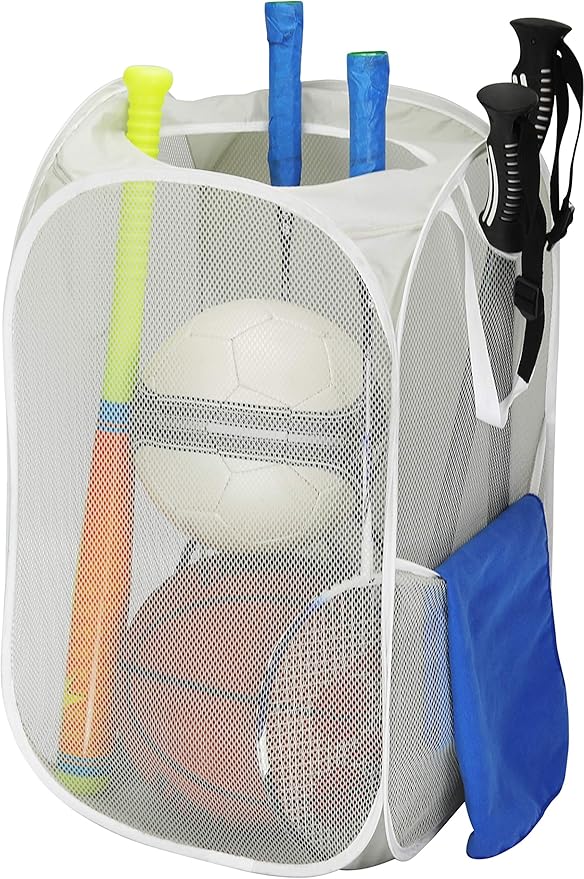 Simple Houseware Mesh Pop-Up Laundry Hamper Basket - Image 4