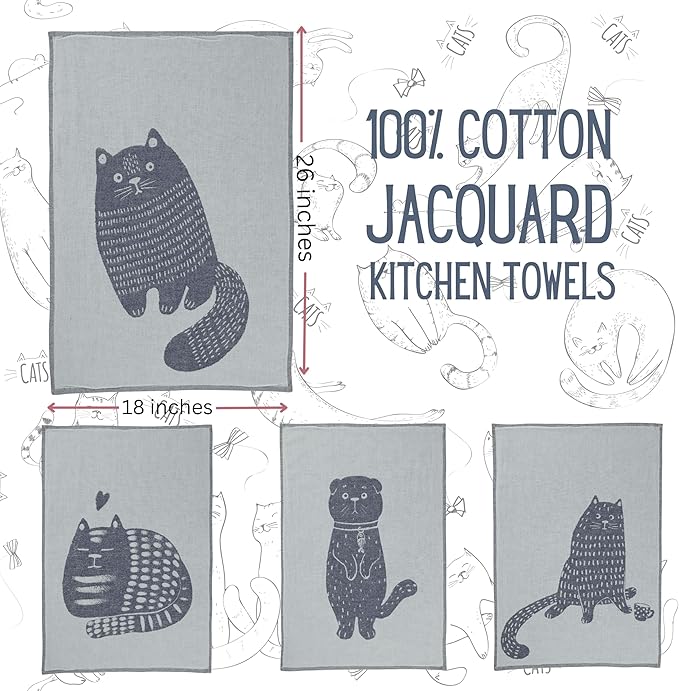 sea me at home Cat Themed Funny Dish Towels - Image 2