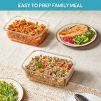 Vtopmart 2Pack 1860ml/63oz Large Glass Containers Food Storage - Image 4