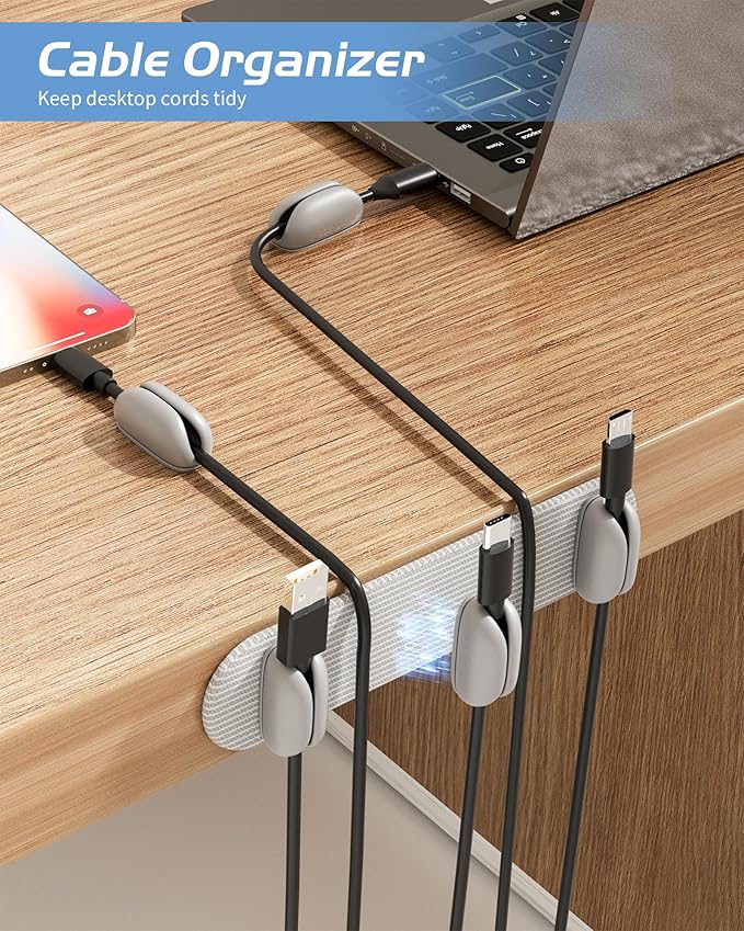5-Pack Magnetic Cable Clips Cord Organizer - Image 2