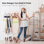 Velvet Pants Clothes Hanger Space Saving Non Slip Pants Shorts Hanger, - Image 3