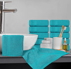 White Classic Luxury Cotton Washcloths 13x13 Inch - Image 6