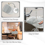 Casa Platino Heat Resistant Oven Mitts & Potholders, 4-Piece – Oven Mitts and - Image 6