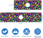Bright Neon Mushroom Kitchen Sink Splash Guard Absorbent Fast Drying Mat Faucet - Image 3