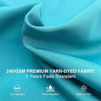 PURPLE LEAF 11 Feet Double Top Deluxe Square Outside Umbrella for Patio Offset Hanging Umbrella, Turquoise Blue - Image 4