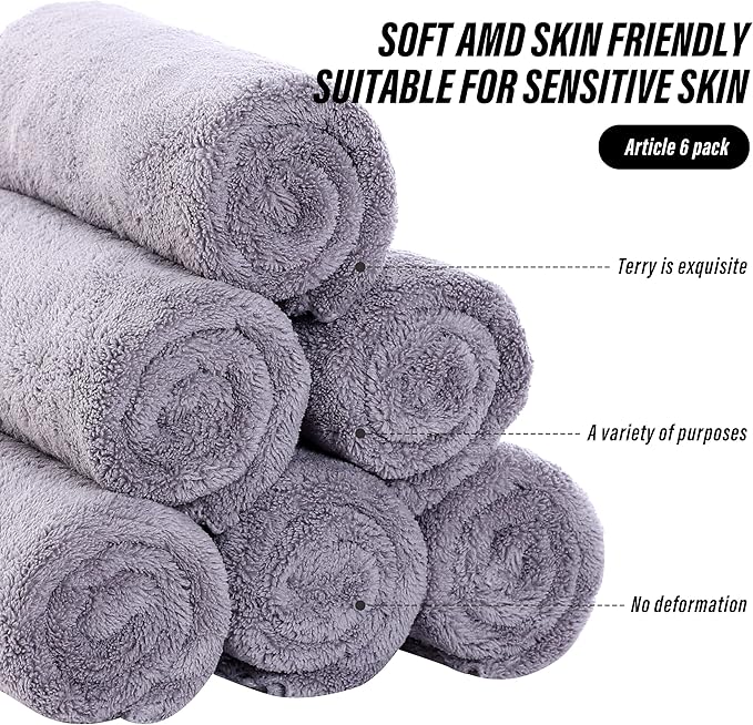 MOONQUEEN 6 Pack Premium Hand Towels - Image 7