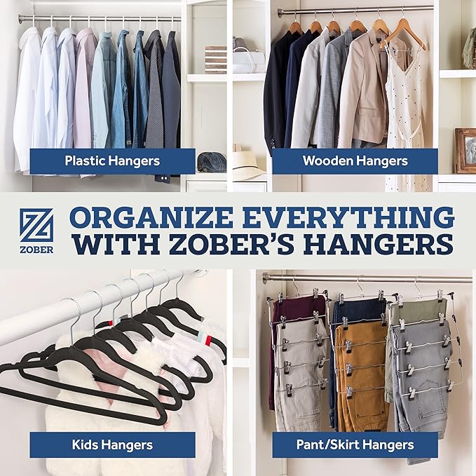 ZOBER Blush Velvet Hangers 50 Pack - Image 9