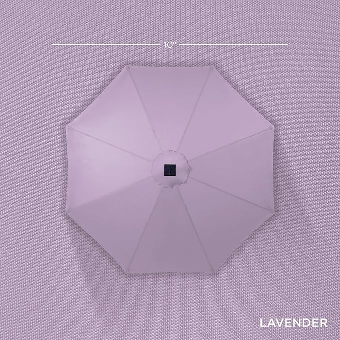 Best Choice Products 10ft Solar Polyester LED Lighted Patio Umbrella w/Tilt Adjustment and UV-Resistant Fabric - Image 4