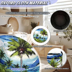 Tropical Palm Tree Laundry Basket Oxford Cloth Colorful Hawaii Laundry Hamper - Image 6