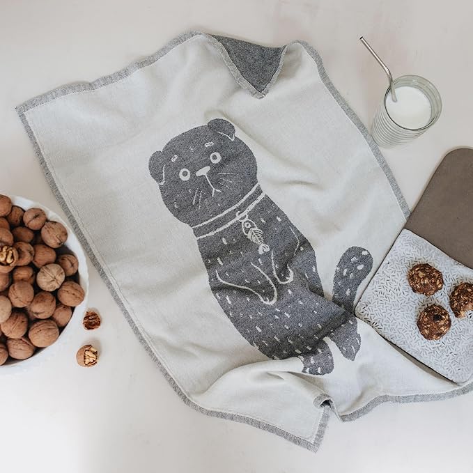 sea me at home Cat Themed Funny Dish Towels - Image 3