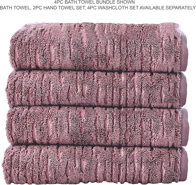 SKL Home CloudSoft Cotton Luxury 4 Pc Bath Towel Set - Image 7