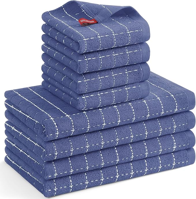 Mordimy 100% Cotton Terrycloth Kitchen Towels and Dishcloths Sets, Soft and by Mordimy